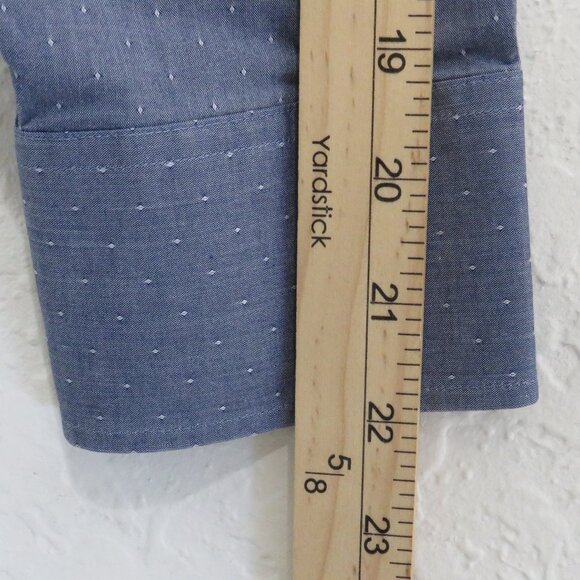 Tommy Hilfiger*Men's Long Sleeve Button Down Curved Hem Pocket Dress Shirt~Large - Picture 11 of 12